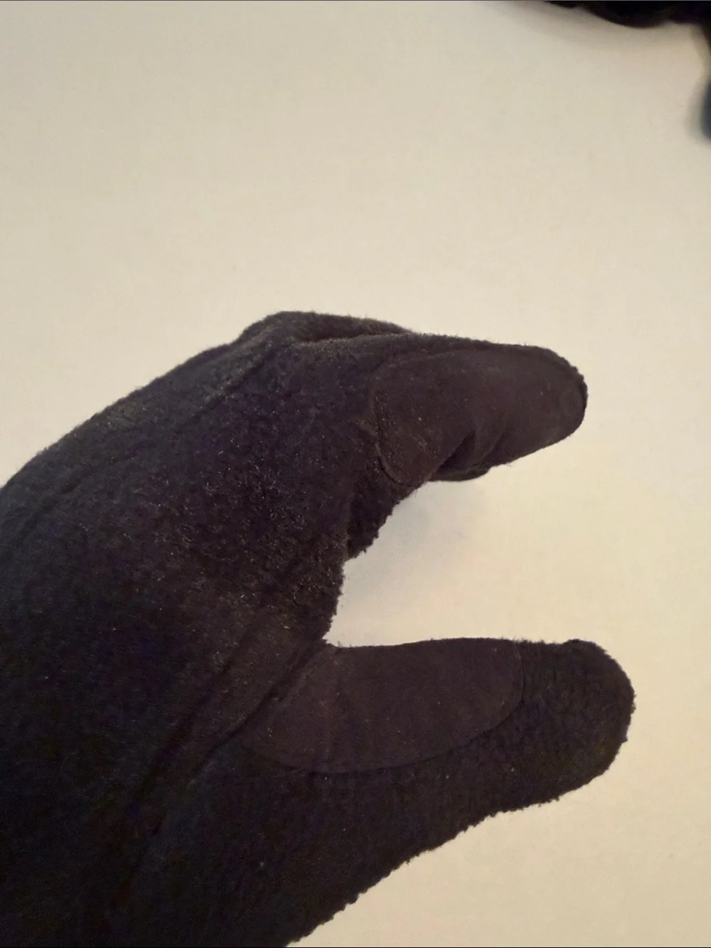 Women’s Black Deer Skin Leather and Fleece Winter Gloves - Pair Horseback riding